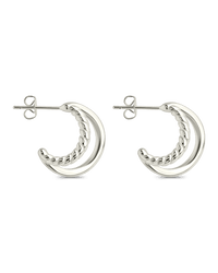 Arcadia Double Row Huggie Hoop Earrings - Sterling Forever