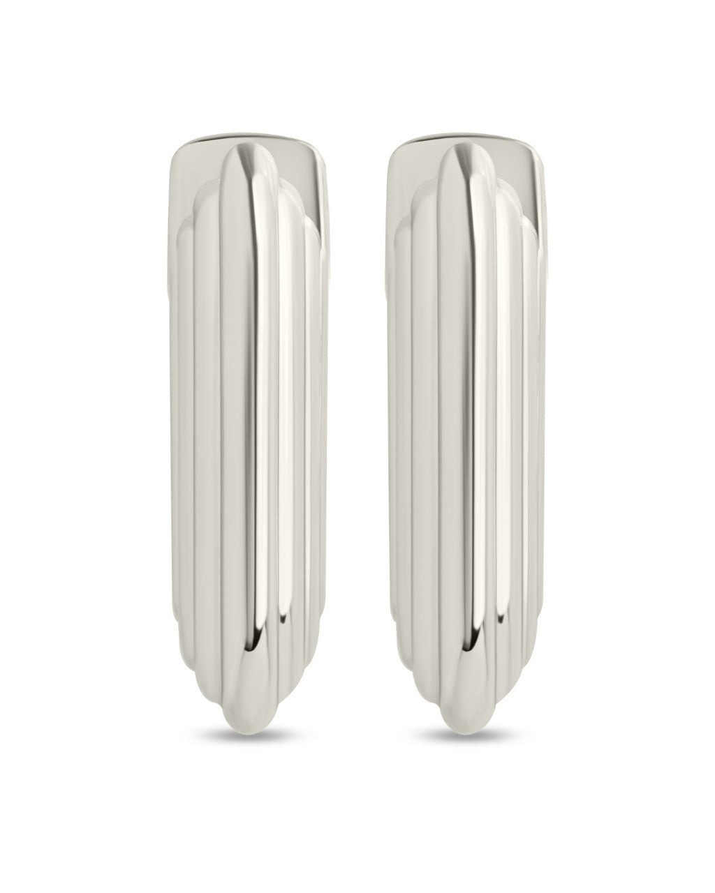 Briella Ribbed Earrings - Sterling Forever