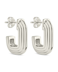Briella Ribbed Earrings - Sterling Forever