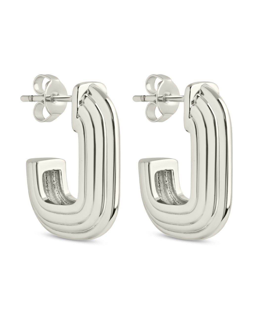 Briella Ribbed Earrings - Sterling Forever