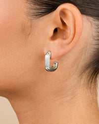 Briella Ribbed Earrings - Sterling Forever