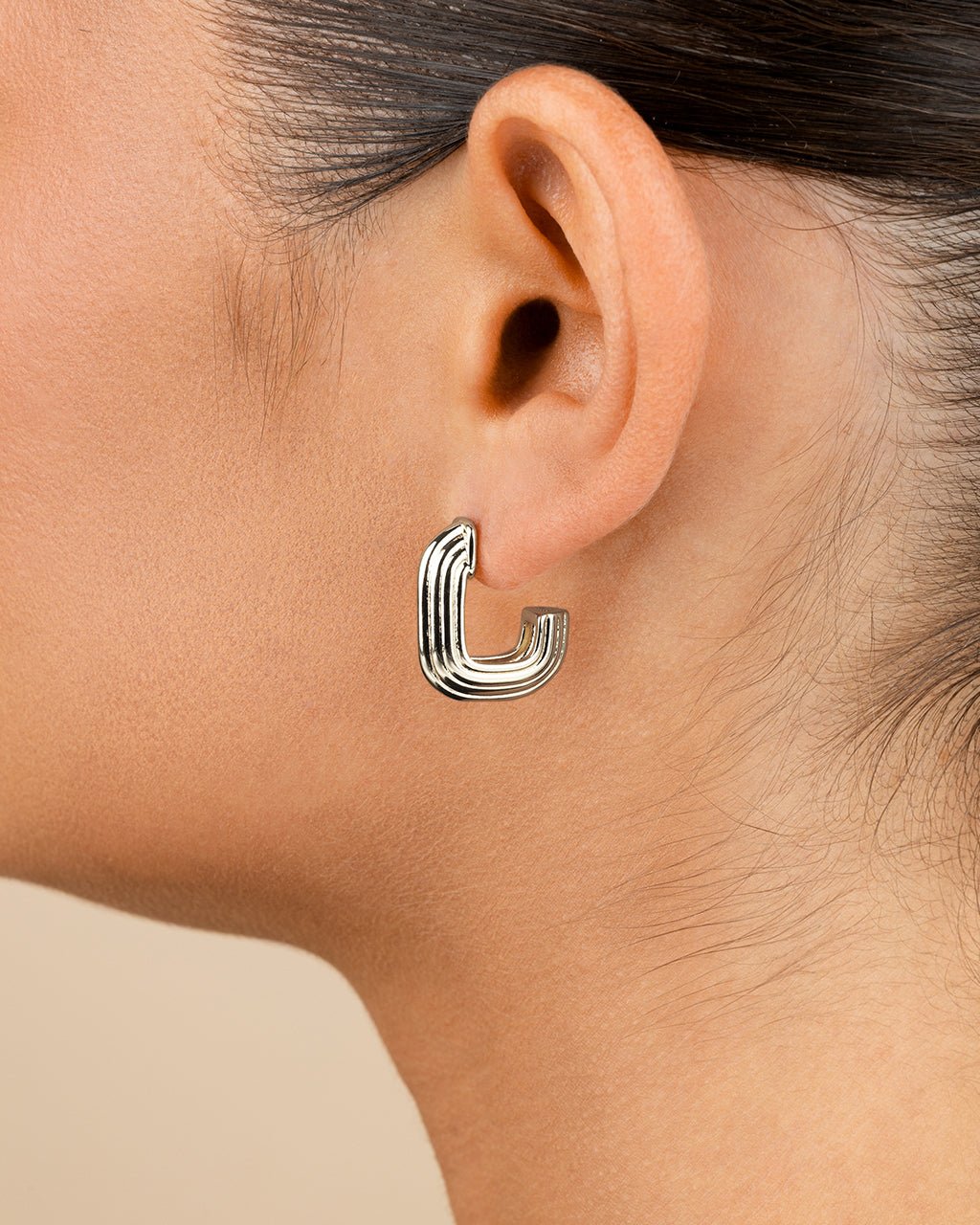 Briella Ribbed Earrings - Sterling Forever