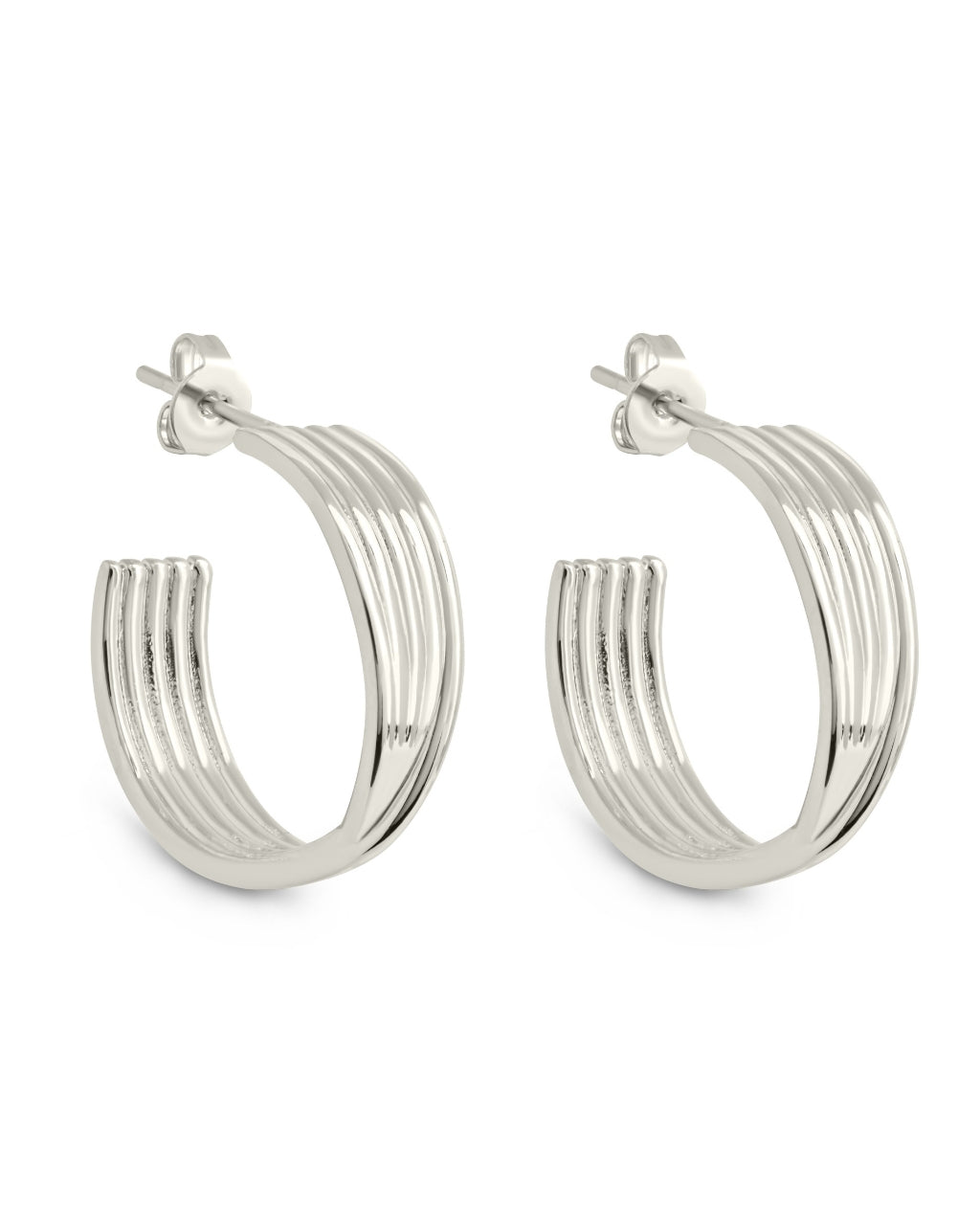 Katya Textured Hoop Earrings