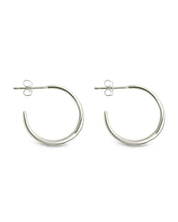 Katya Textured Hoop Earrings - Sterling Forever