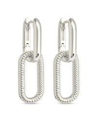 Sable CZ Chain Link Drop Stud Earrings - Sterling Forever