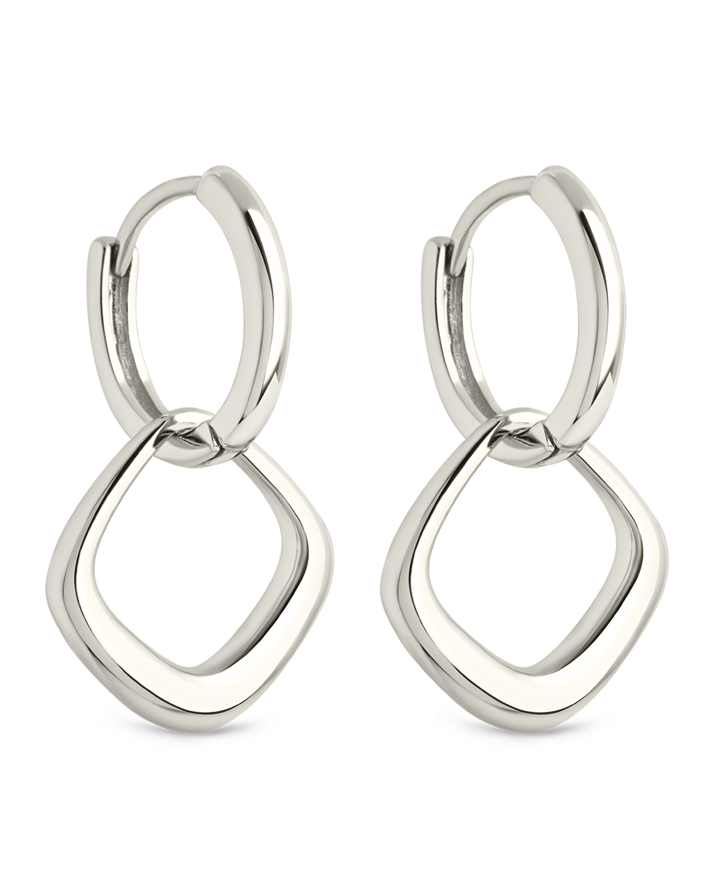Tommy Link Drop Hoop Earrings