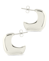 Demi Chunky Molten Metal Hoop Earrings - Sterling Forever