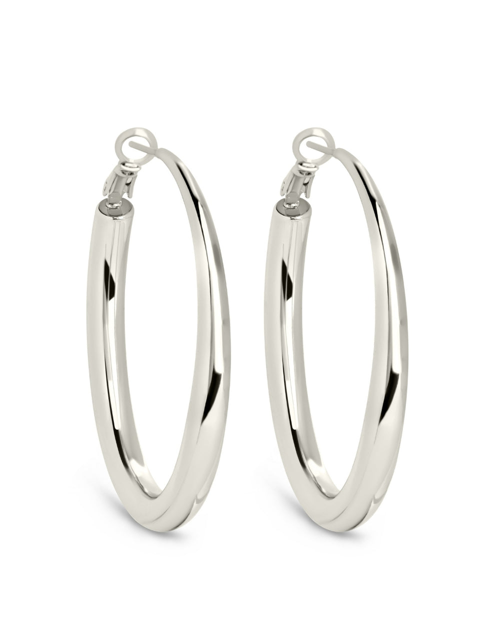 Zoe Polished Hoop Earrings