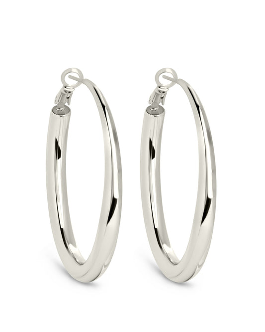 Zoe Polished Hoop Earrings