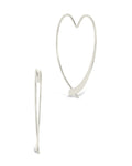 Rorie Heart Threader Hoops - Sterling Forever