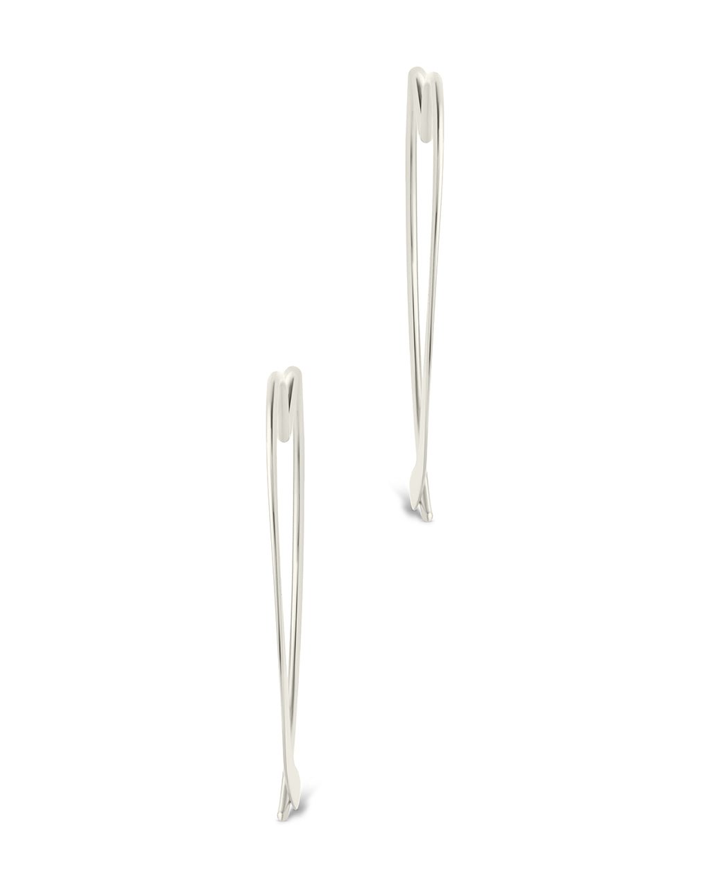 Rorie Heart Threader Hoops - Sterling Forever
