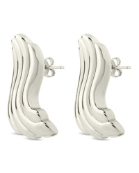 Sylvie Ripple Statement Studs - Sterling Forever