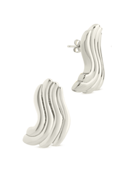 Sylvie Ripple Statement Studs - Sterling Forever