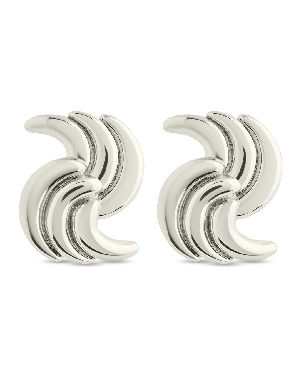 Leni Twist Statement Studs - Sterling Forever