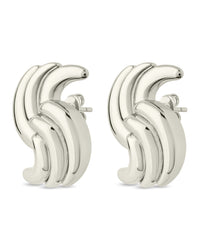 Leni Twist Statement Studs - Sterling Forever