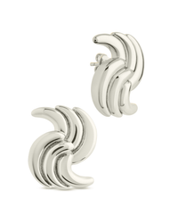 Leni Twist Statement Studs - Sterling Forever