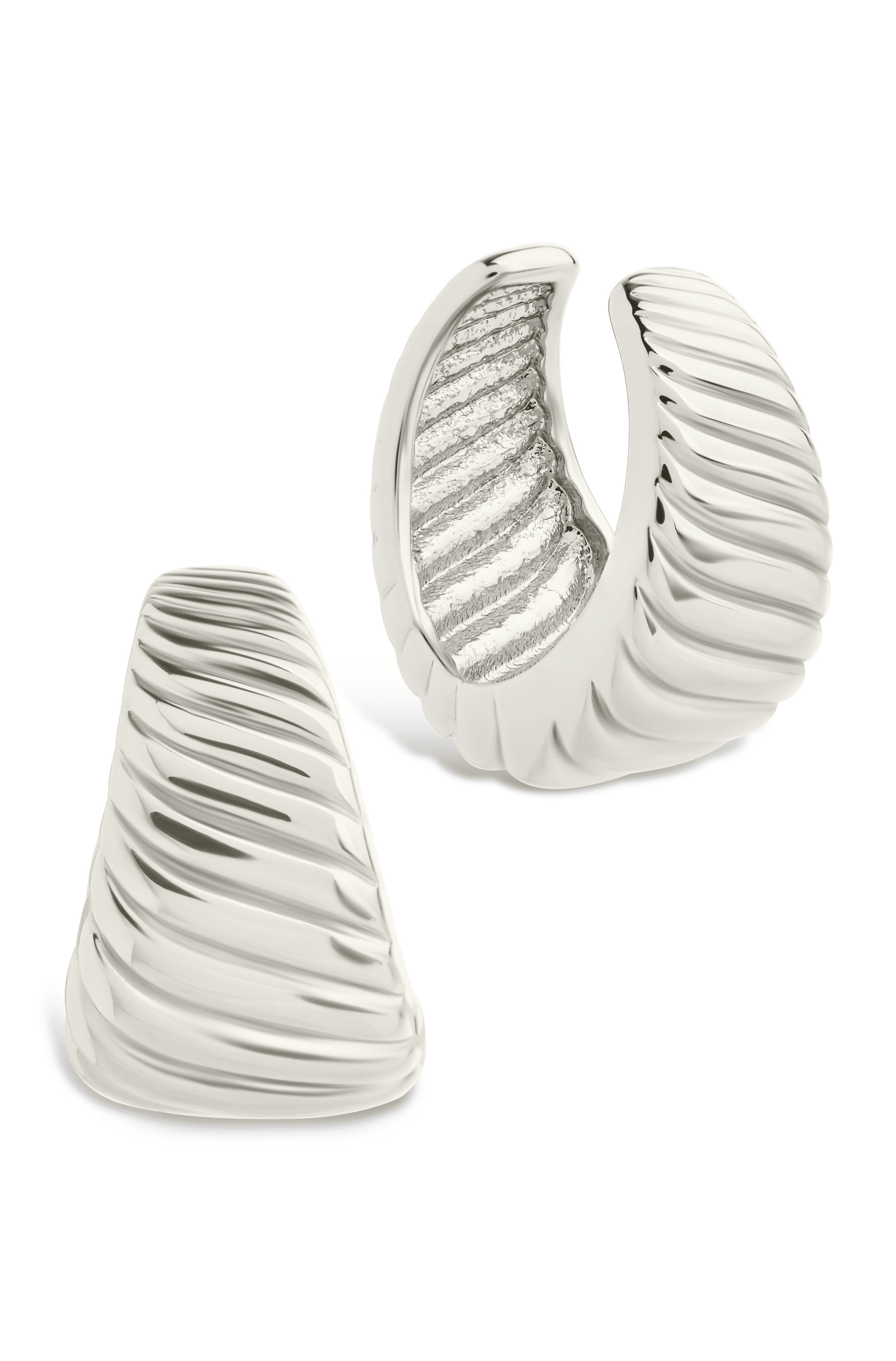 Beth Twisted Croissant Ear Cuff - Sterling Forever