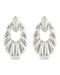 Enid Textured Door Knocker Stud Earrings - Sterling Forever