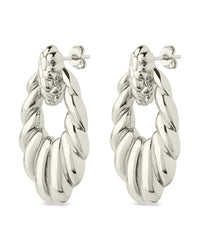 Enid Textured Door Knocker Stud Earrings - Sterling Forever