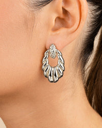 Enid Textured Door Knocker Stud Earrings - Sterling Forever