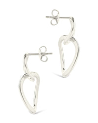 Cruz Double Link Drop Studs - Sterling Forever