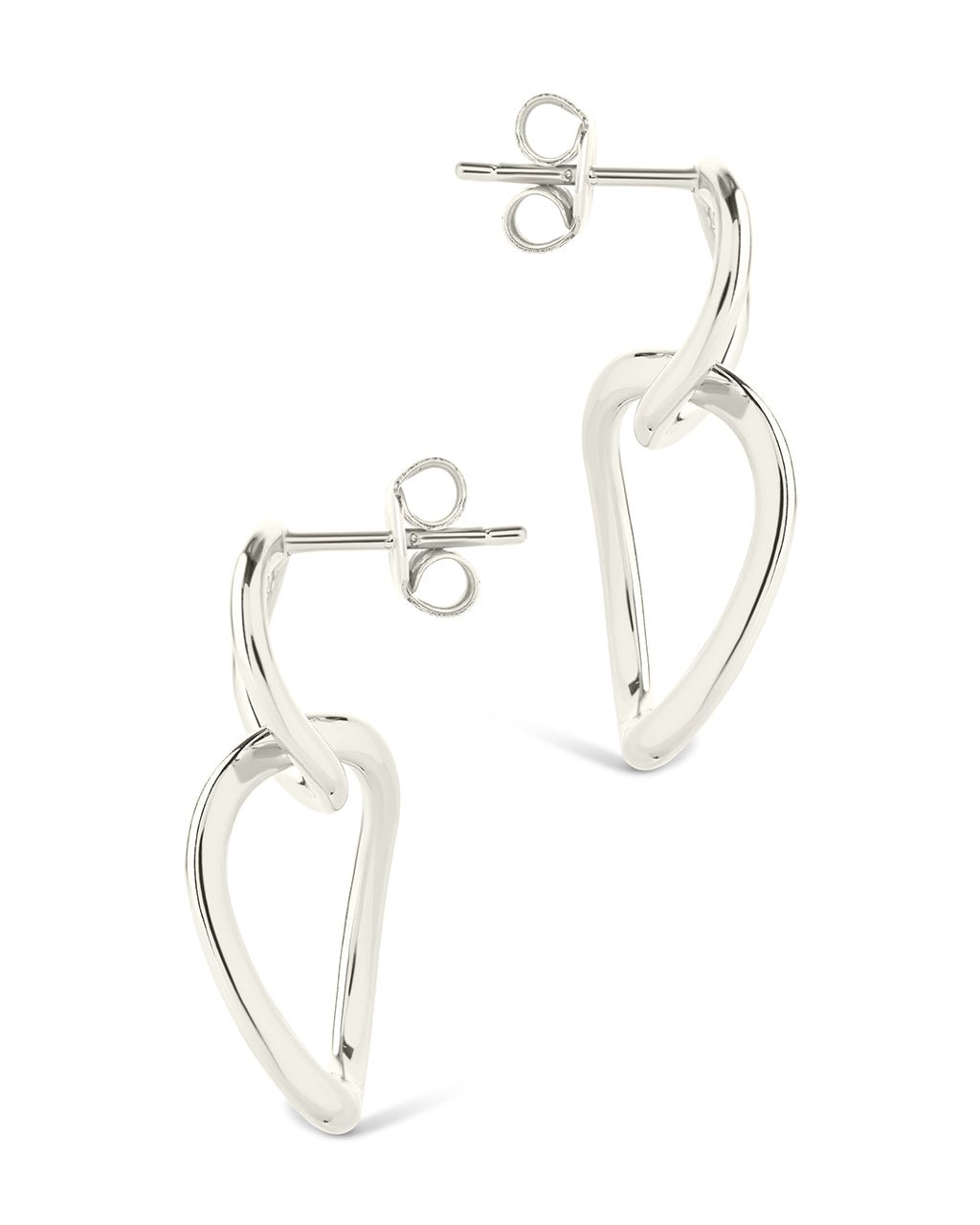Cruz Double Link Drop Studs - Sterling Forever