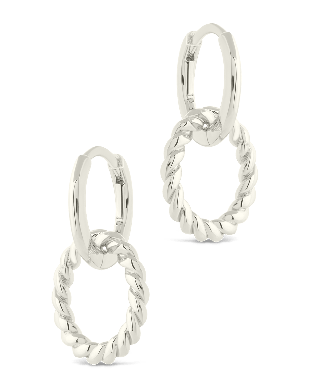 Hassie Delicate Twist Hoops - Sterling Forever