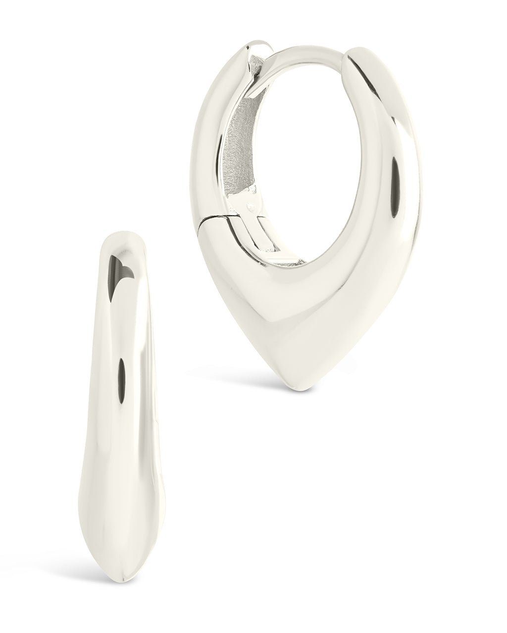Colby Pointed Teardrop Hoops - Sterling Forever