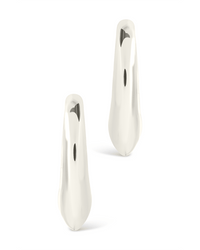 Colby Pointed Teardrop Hoops - Sterling Forever