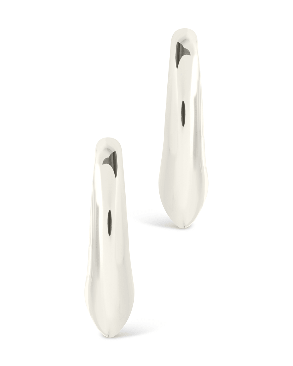 Colby Pointed Teardrop Hoops - Sterling Forever