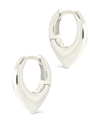 Colby Pointed Teardrop Hoops - Sterling Forever