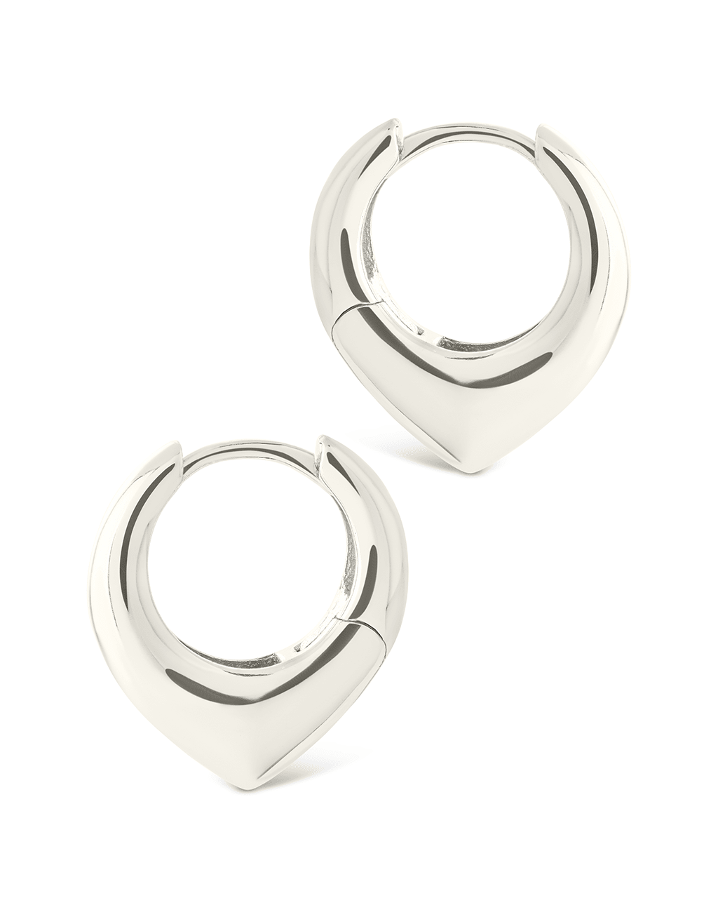 Colby Pointed Teardrop Hoops - Sterling Forever