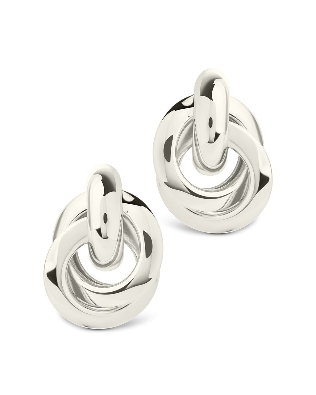 Ashton Layered Door Knocker Stud Earrings - Sterling Forever