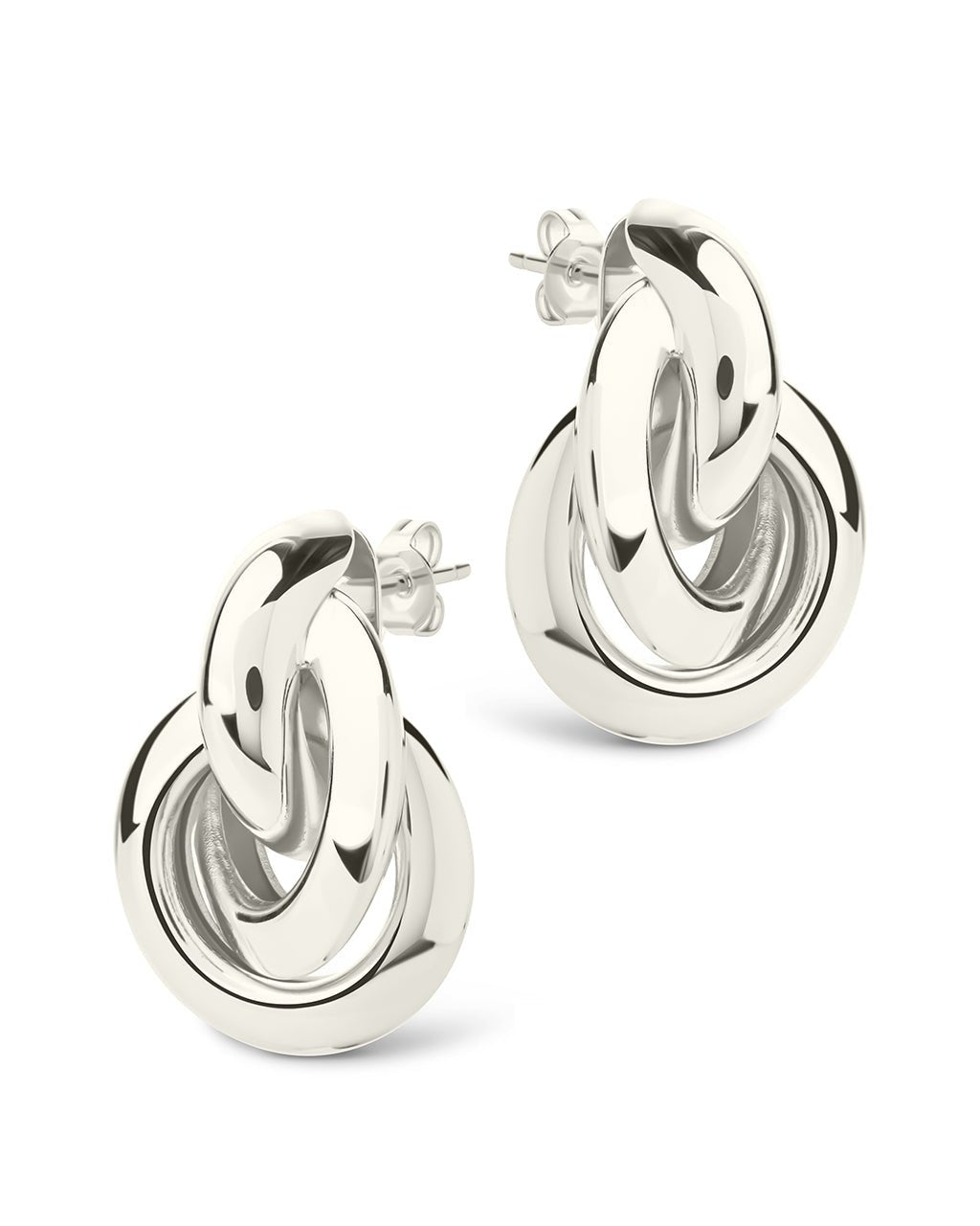 Ashton Layered Door Knocker Stud Earrings - Sterling Forever