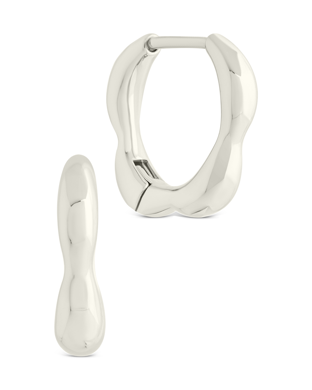 Aileen Polished Molten Micro Hoops