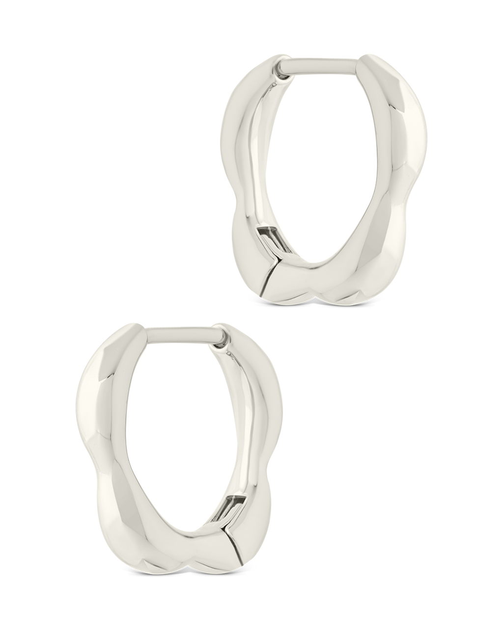 Aileen Polished Molten Micro Hoops