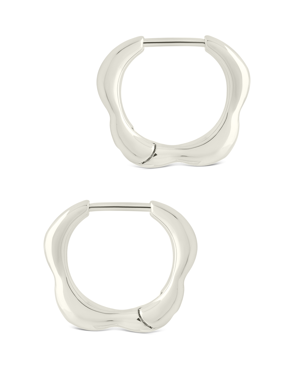 Aileen Polished Molten Micro Hoops