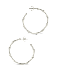 Delphina Circular Texturized Hoop Earrings