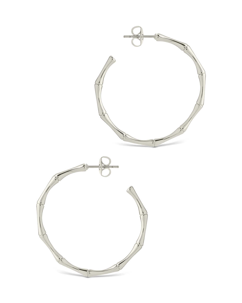 Delphina Circular Texturized Hoop Earrings