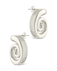 Celestia Swirl Stud Earrings