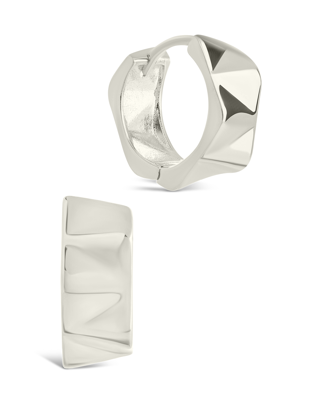 Ginevra Bolt Luxe Hoop Earrings