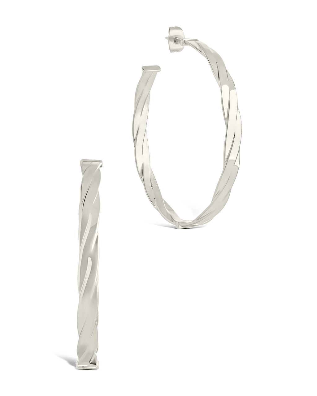 Temperance Braided Hoops - Sterling Forever