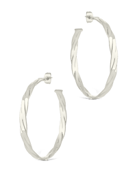 Temperance Braided Hoops - Sterling Forever