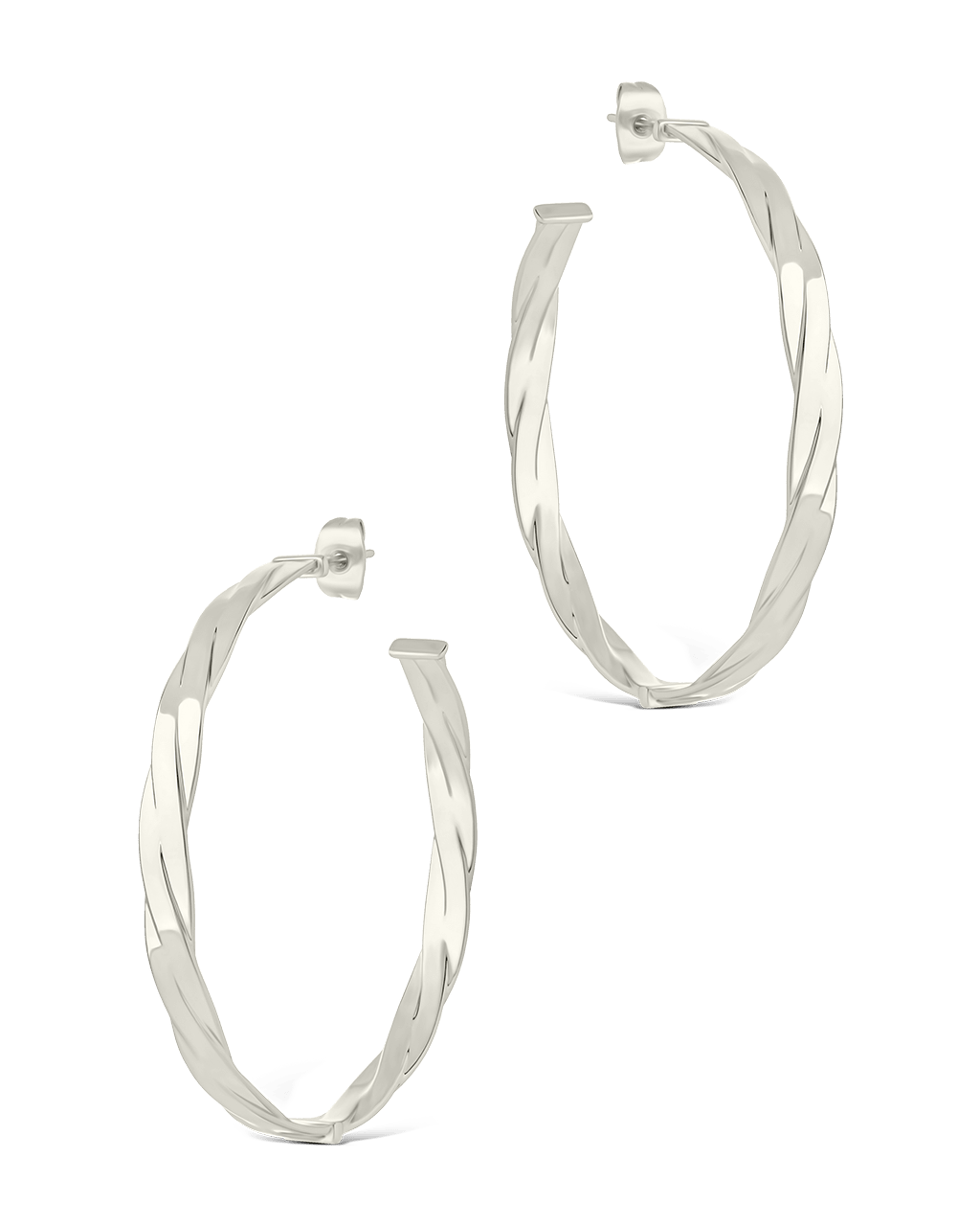 Temperance Braided Hoops - Sterling Forever