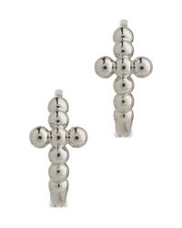 Patrycja Beaded Cross Micro Hoops
