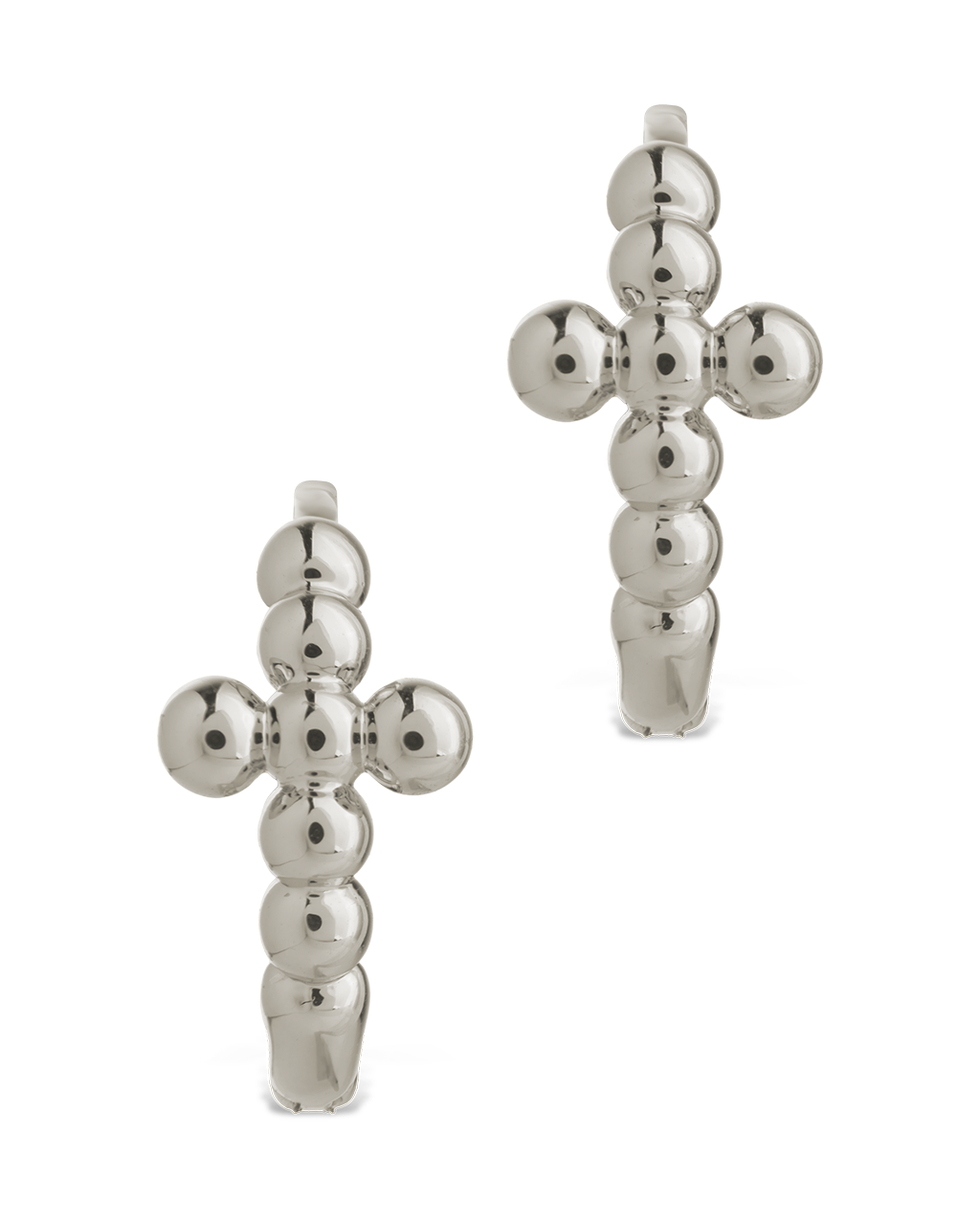 Patrycja Beaded Cross Micro Hoops