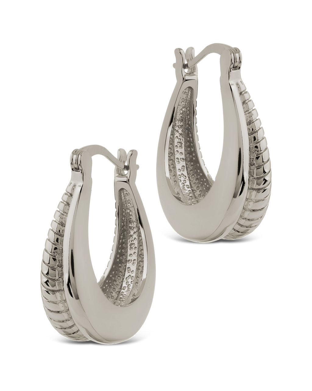 Athena Ribbed Hoops