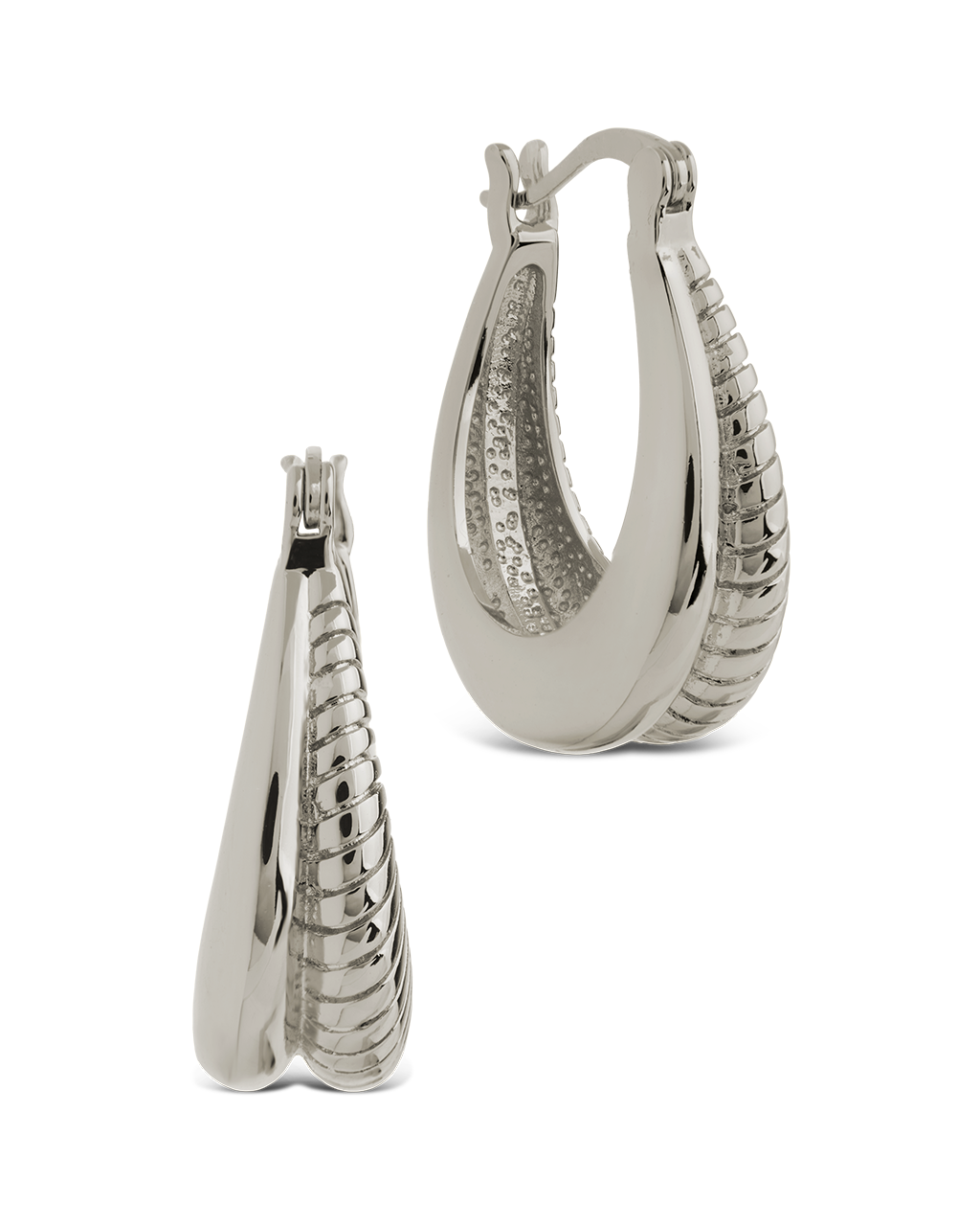 Athena Ribbed Hoops
