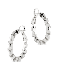 Harlee Geometric Link Hoops