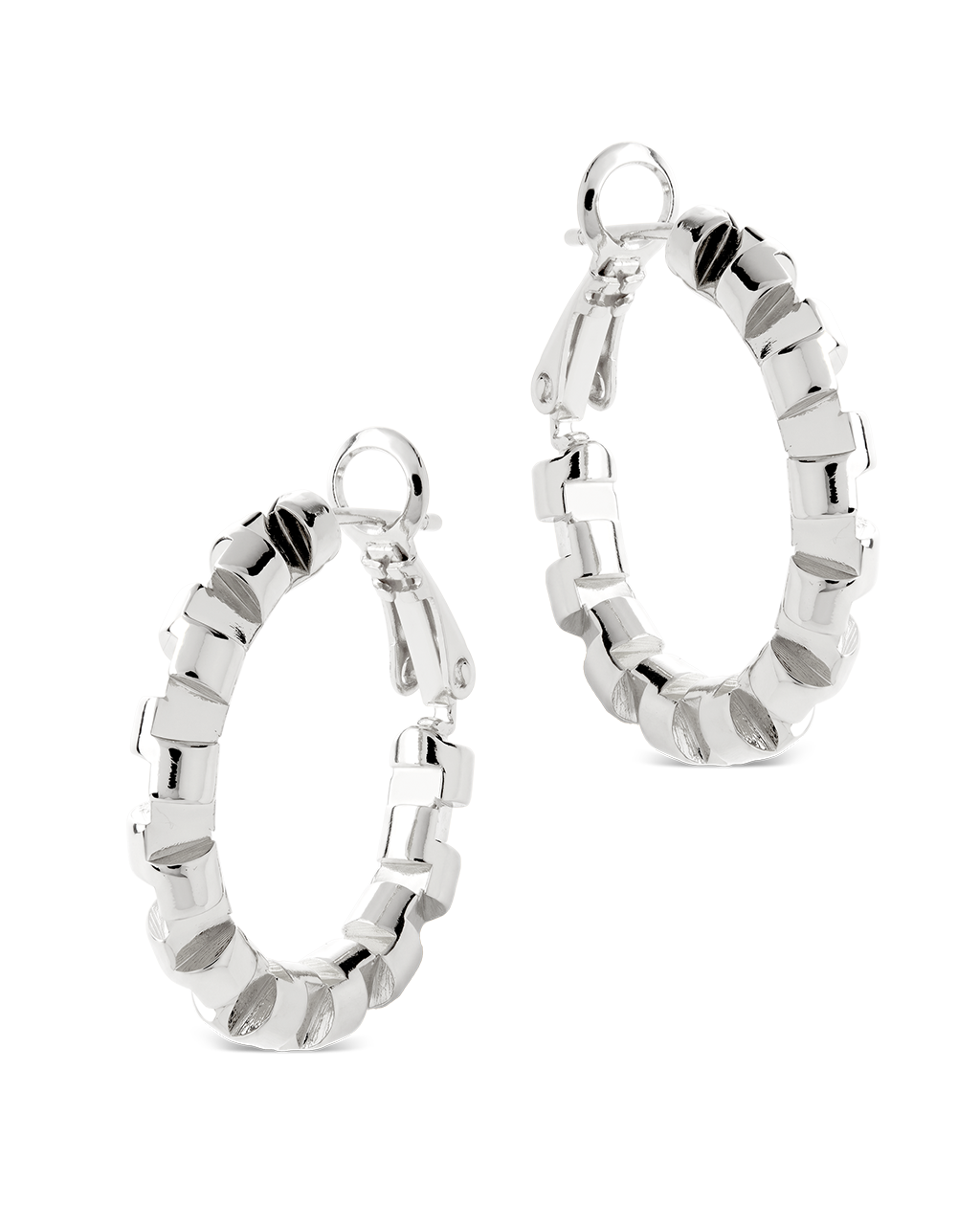 Harlee Geometric Link Hoops